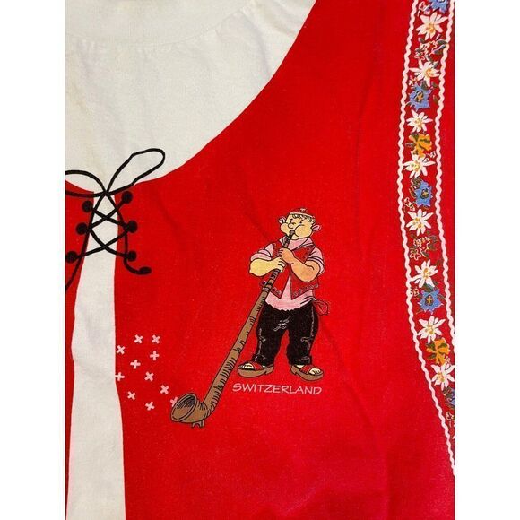 VINTAGE Switzerland Swiss National Day Saigon 1998 Graphic T-shirt Men Large 90s - Picture 2 of 9
